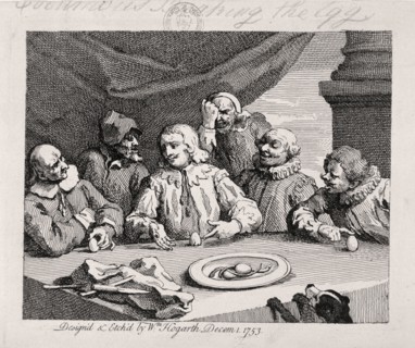 'Columbus breaking the egg', 1753. Artist: William Hogarth