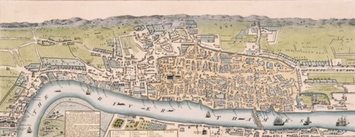 Map of London, c1563 Artist: William Darton