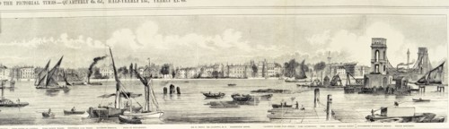 London from the River Thames, 1844 Artist: Frank Vizetelly