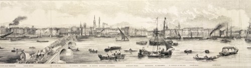 London from the River Thames, 1844 Artist: Frank Vizetelly