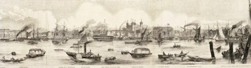 London from the River Thames, 1844 Artist: Frank Vizetelly