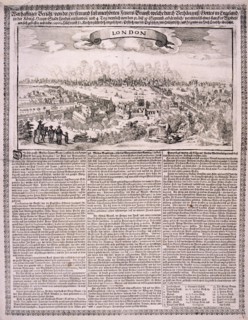 The Great Fire of London, 1666. Artist: Anon