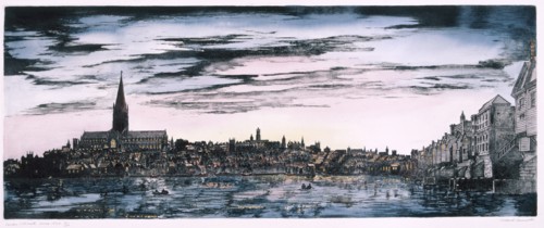 View of London, 1530. Artist: Richard Bannister