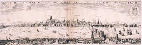 View of London from the south, 1643. Artist: Hugue Picart