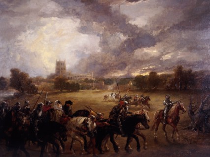 Margaret of Anjou taken prisoner after the Battle of Tewkesbury', 1875. Artist: Sir John Gilbert