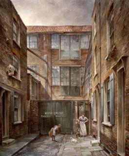 Newnham's Place, Bishopsgate, 1890-1891. Artist: Walter Riddle