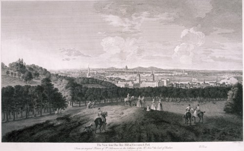 View from Greenwich Park, London, c1774. Artist: I Wood