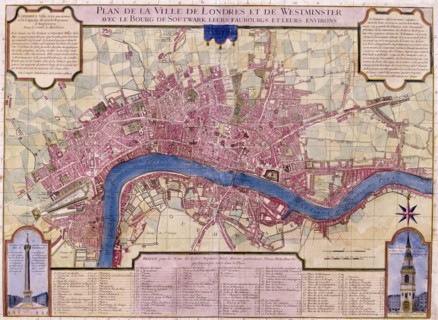Map of London, 1727. Artist: Anon