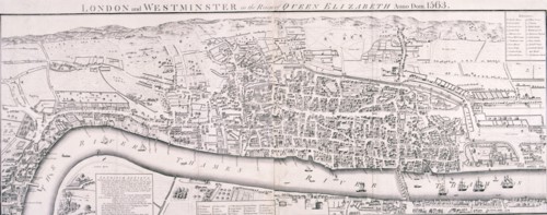Map of London, 1789 representing Elizabethan London. Artist: Anon