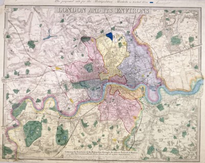 General Map of London, 1847. Artist: Benjamin Rees Davies