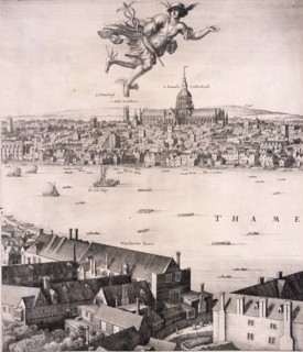 Panoramic view of London, c1670. Artist: Wenceslaus Hollar