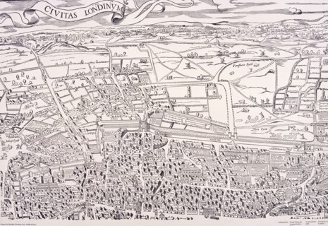'Agas' Map of London, c1561. Artist: Unknown