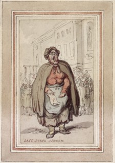 'Last Dying Speech', late 18th-early 19th century. Artist: Thomas Rowlandson