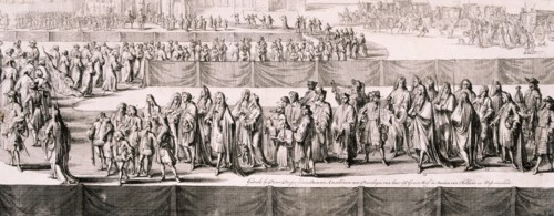 Queen Mary II's funeral, Westminster Abbey, London, 1695. Artist: Romeyn de Hooghe