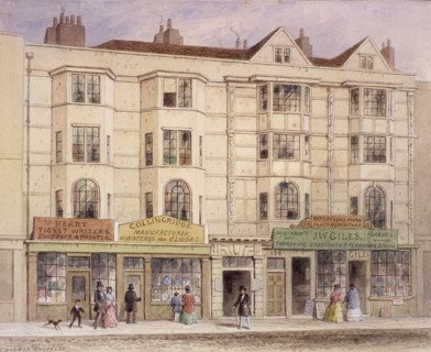 Aldersgate Street, London, (1851?) Artist: Thomas Hosmer Shepherd