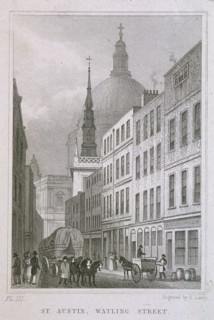 St Augustine, Watling Street, London, c1830. Artist: S Lacey