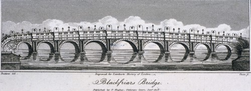 Blackfriars Bridge, London, 1806. Artist: Samuel Owen