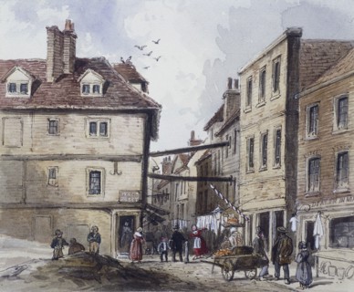 Chick Lane, London, c1840. Artist: J Maund