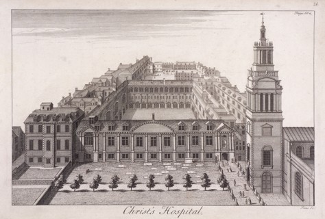 Christ's Hospital, London, c1740. Artist: William Henry Toms
