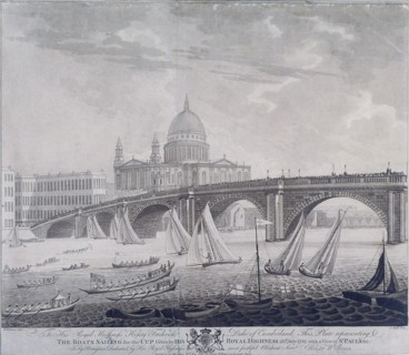 Blackfriars Bridge, London, 1783. Artist: I Wells