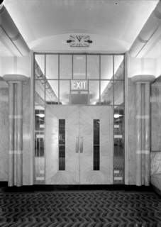 The exit to the foyer, Odeon cinema, Leicester Square, London, 1937