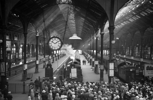 The main engine shed at Liverpool Street Station, London