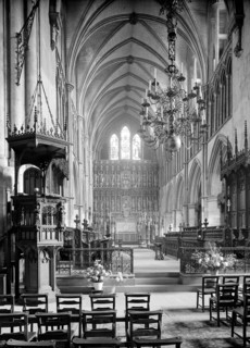 The choir of Southwark Cathedral, London, 1955