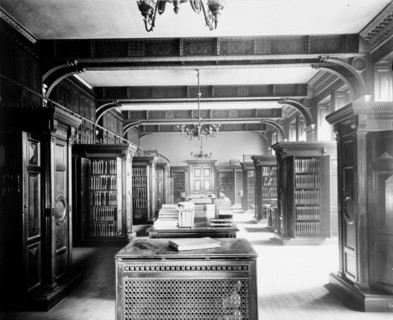 Library at the Foreign Office, Whitehall, London, 1896. Creator: Bedford Lemere and Company.
