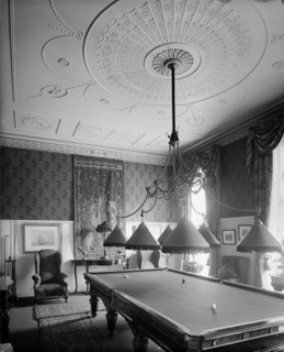 Billiard room at 24 Bedford Square, Camden, London, 1902