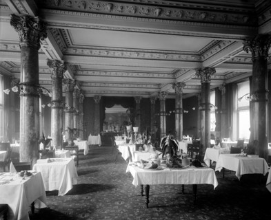 Interior of a restaurant in Fetter Lane, City of London, c1880