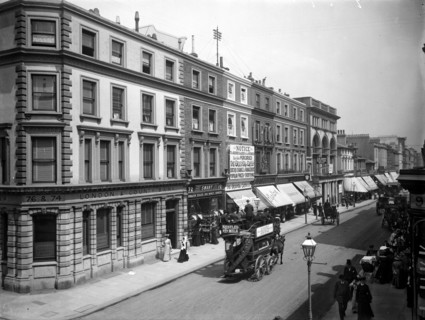 The north side of Westbourne Grove, Paddington, London, c1895
