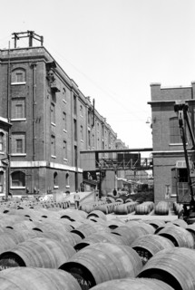 Warehouses at the Wine Gauging Ground, North Quay, London Docks, c1945-c1965