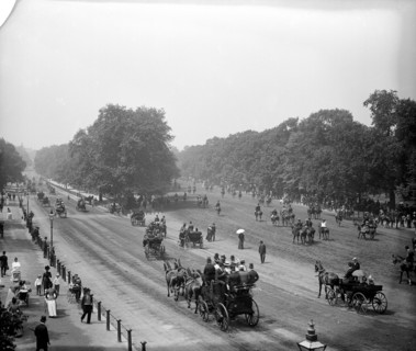 Riding in Rotten Row, Hyde Park, London, c1900
