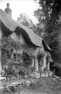 Thatched cottage in Studland, Dorset, c1900