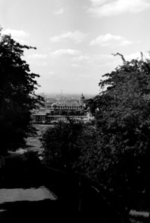 Royal Naval Hospital Greenwich, from Greenwich Park, London, c1945-c1965