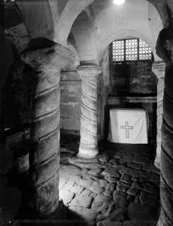 Crypt of St Wystan's church, Repton, Derbyshire, 1950