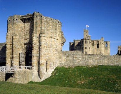 The gatehouse of Warkworth Castle, Northumberland, 1994
