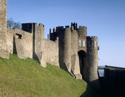 The 13th century Constable's Gate at Dover Castle, Kent, 1997