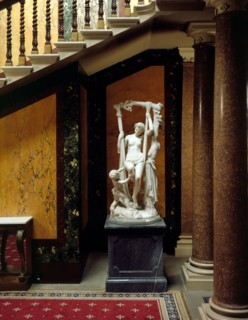 The statue of the Swinging Girl at Brodsworth Hall, South Yorkshire, 1999