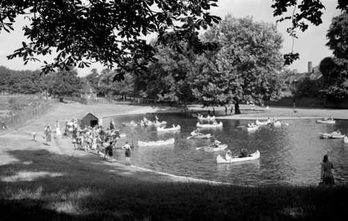Boating lake, Greenwich Park, London, c1945-c1965