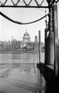 The River Thames and St Paul's Cathedral, London, c1945-c1965