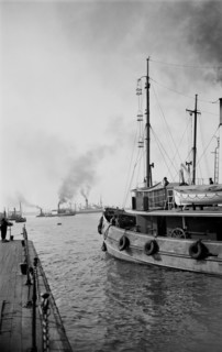 Shipping on the River Thames at Gravesend Reach, Kent, c1945-c1965