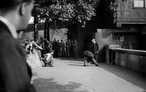 Filming on the Victoria Embankment, London, c1945-c1965