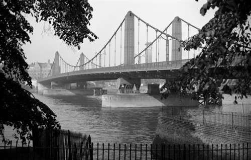 Chelsea Bridge from Battersea Park, London, c1945-c1965