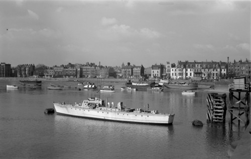 Cheyne Walk, Chelsea, London, from Albert Bridge, c1945-c1965
