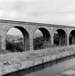 The aqueduct and viaduct at Marple, Greater Manchester