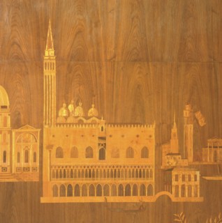 Detail of marquetry from Eltham Palace, London, 1999