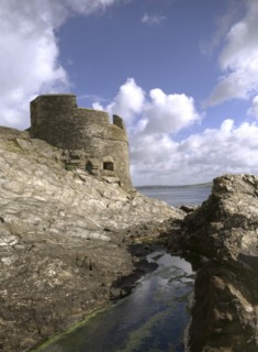 Little Dennis blockhouse, Pendennis Castle, Falmouth, Cornwall, 1998
