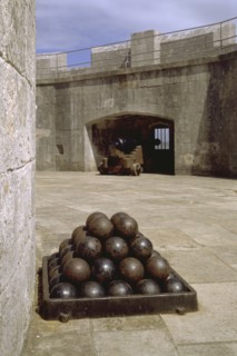 Cannonballs at Portland Castle, Weymouth, Dorset, 1998