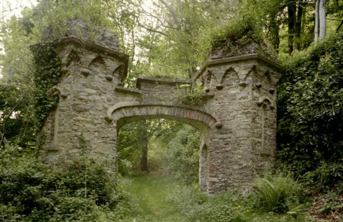 Gate piers on the Glenthorne Estate, Countisbury, Devon, 1999